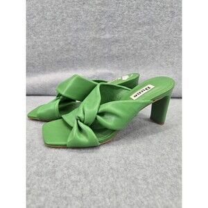 Dune London Green Magnet Twist Knot Block Heeled Sandal Size 36‎ (US 5.5)